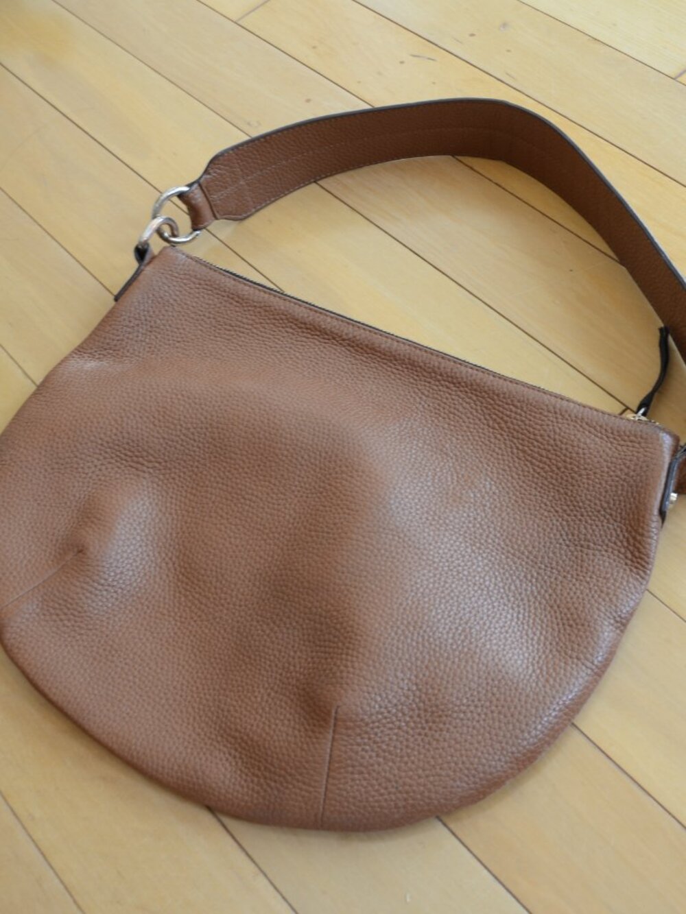 Boden brown pebbled leather hobo shoulder bag - Picture 5 of 13